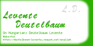 levente deutelbaum business card